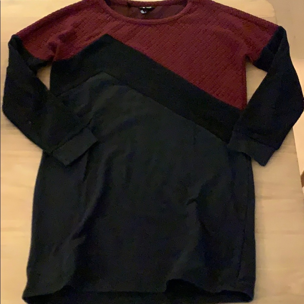 Buffalo Color Block Geometric Long Sweatshirt